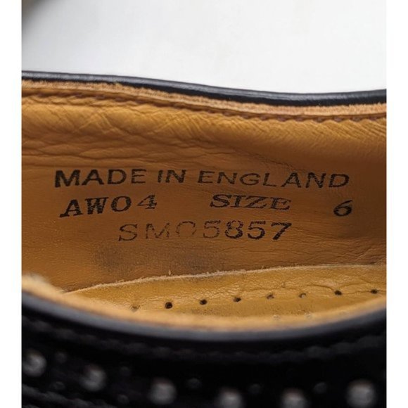 Vintage Doc Martens Brogue Black White Wingtip Oxfords England Mens 6 Women\'s 8 main image 7